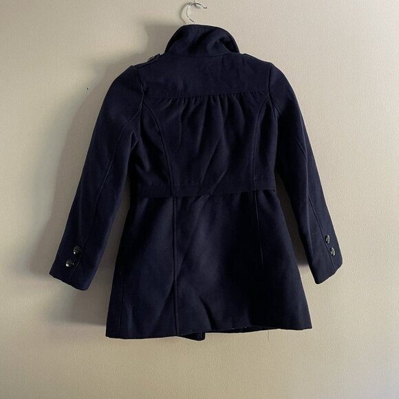 Jessica Simpson CHILDRENS Sz 12 Navy Blue Double Breasted Lined Peacoat - Picture 9 of 9